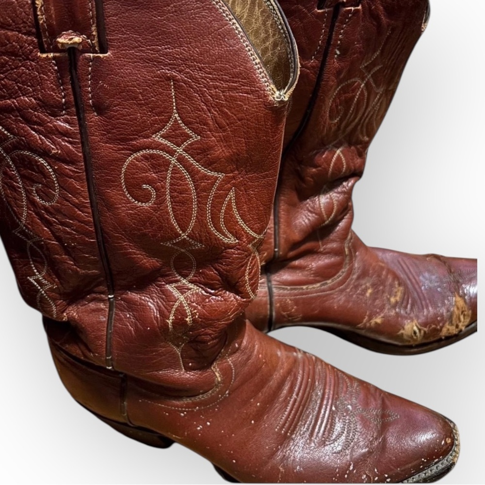 Brown Leather Cowboy Boots